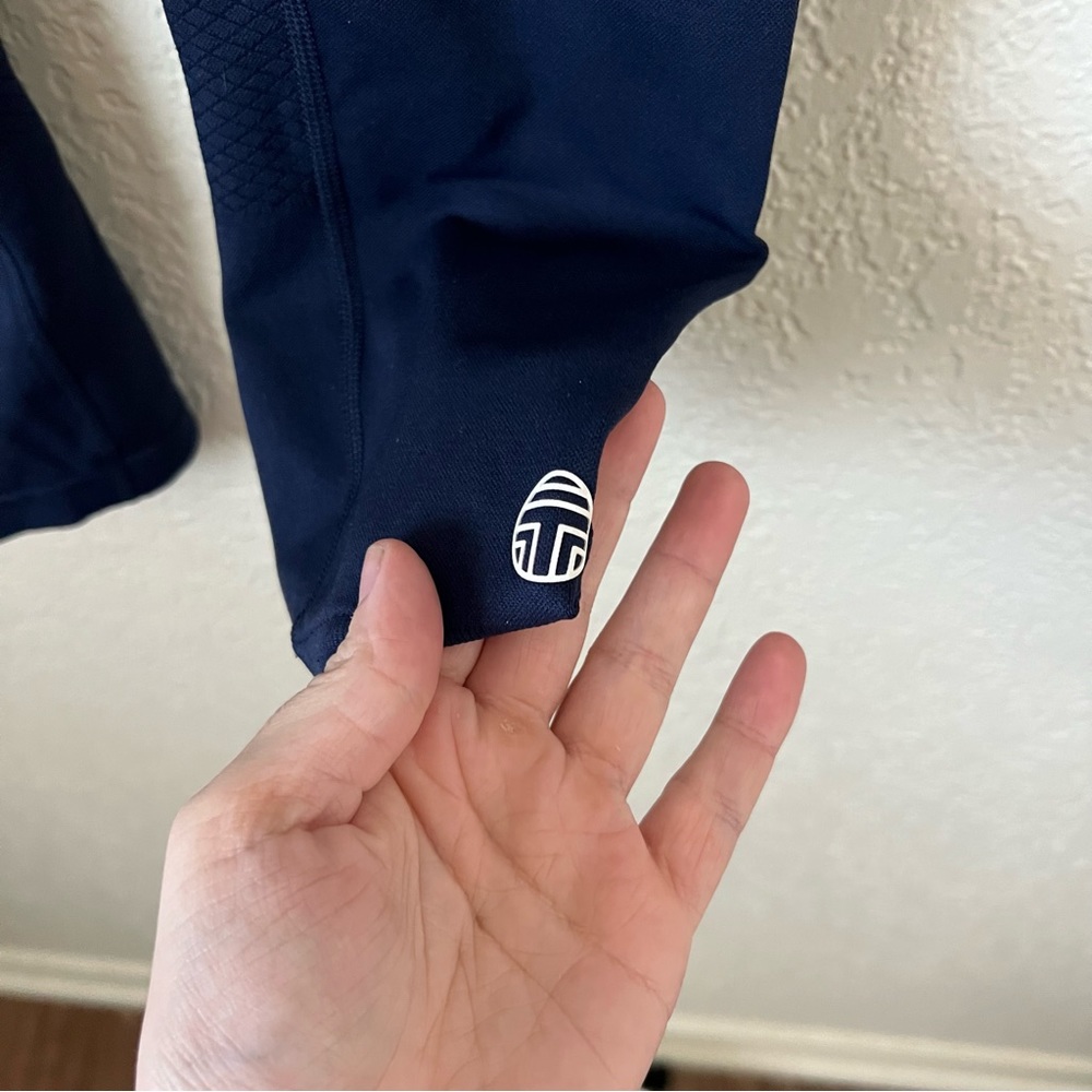 Tory Burch Sport Navy Blue Seamless High Waisted 7/8 leggings - Picture 4 of 7